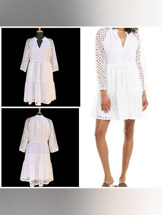 J. Crew Dresses & Skirts - J Crew White Eyelet Dress  Size S Hidden Pockets